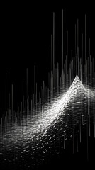 Digital black and white speech waveform abstract graphic poster background