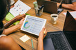 © VICTOR TORRES/Stocksy - Unrecognizable people Analyzing social charts during a meeting