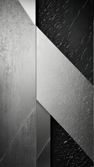 Wall Mural - A modern digital art piece with a geometric, metallic aesthetic.