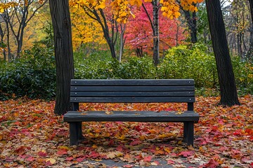 Wall Mural - bench in the park