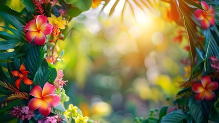 Vibrant Tropical Flower Wreaths.