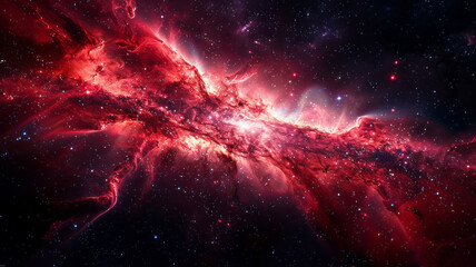 Wall Mural - a cosmic galaxy scene with vibrant stars and nebulae,generative ai