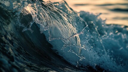 Sticker - Close-up of a Breaking Ocean Wave