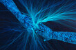 © Marcos Osorio/Stocksy - Digital hands reaching across a dark background