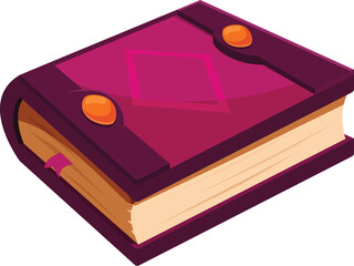 Poster - Purple leather bound book with a bookmark showing the wisdom within