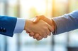 © MUdaylah - Businessman handshake for teamwork of business merger and acquisition,successful negotiate, with generative ai
