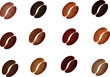 © Nethmi - Watercolor Coffee Beans Collection on White Background