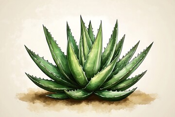 Sticker - aloe vera leaf