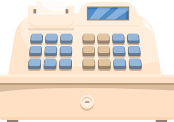 Poster - Electronic cash register printing a receipt in a store