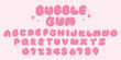 © babeer - Cute hand drawn letters and numbers vector set. Bubble glossy style alphabet with doodle element. Cartoon font for events, promotion, logo, banner, monogram, poster, sticker, print.