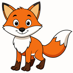 Wall Mural - fox standing art vector