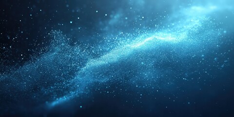 Poster - Abstract Blue Particles Background