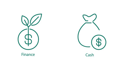 Sticker - Finance and Cash vector icon