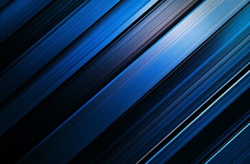 Poster - Blue and black background, diagonal lines of light