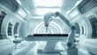 © EKA - high-tech robotic arm with precision instruments ready for futuristic neurosurgical work