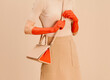 © Ulas&Merve/Stocksy - Fashionable Woman Holding Stylish Handbag With Painted Red Hands