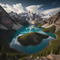 Wall Mural - Lake Louise in Banff National Park, generative ai