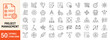 © VSK Graphics - Project Management editable stroke outline web icons set. Project, management, business, plan, strategy, development, process, list and manage. Vector illustration