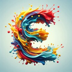 Vibrant vector splash art with swirling colors and dynamic patterns