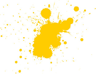 Wall Mural - yellow watercolor brush painting splash splatter