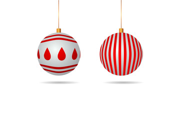 Wall Mural - christmas balls collection vector free