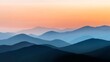 © Aleksandra - A panoramic view of a majestic mountain range during sunset with layers of colors in the sky and a serene valley below capturing the aweinspiring beauty of the natural landscape