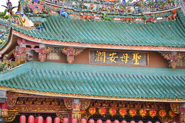 Taiwan - Jul 09, 2024: Anping Kaitai Tianhou Temple in Tainan is one of Taiwan's earliest Mazu temples, known for its 