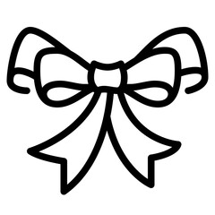 Poster - bow or ribbon outline icon