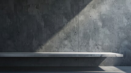 a concrete table background with a smooth, gray surface and a minimalist design, perfect for modern 