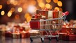 © SP_Da - A shopping cart full of gifts is on a table