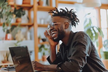 Poster - A person typing away on their laptop at a table