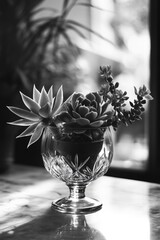 Wall Mural - Glass Vase Succulents