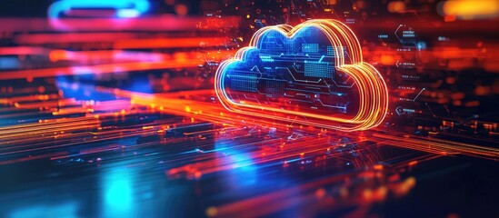 Poster - 3D Rendering of Cloud Computing and Internet Technology Concepts with Focus on Network Security