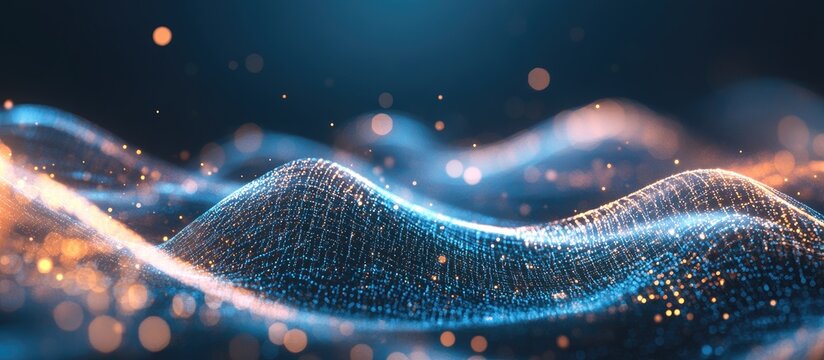 Abstract digital wave background with a futuristic technology theme