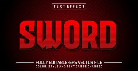 Poster - Sword red font Text effect editable