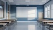 © GulArt - Empty modern school classroom with blackboard