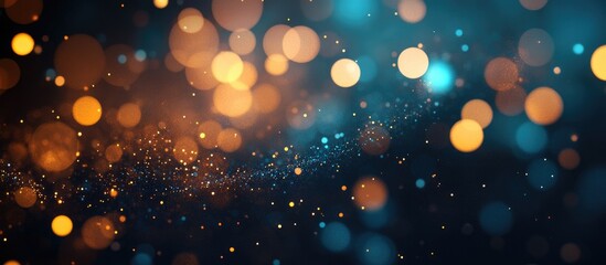 Poster - Abstract bokeh particles for cinematic trailers digital technology events and concert backgrounds