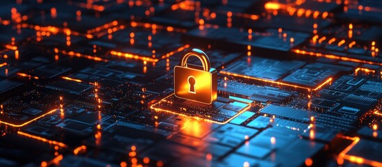 Poster - Cybersecurity and Data Protection Technology 3D Concept Illustration