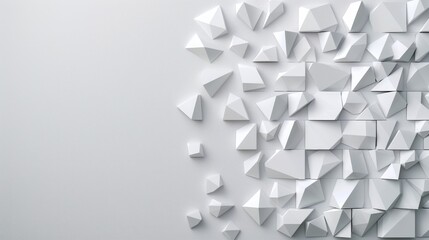 Wall Mural - Abstract White Geometric Background