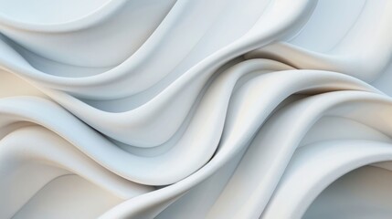 Poster - Fluid and Smooth Architectural Formations with Dynamic Dimensions and Captivating Curves  Visually Striking Abstract Digital Art Showcasing Contemporary Design and Innovative Geometric Shapes