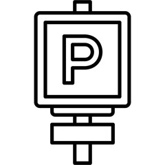 Sticker - Parking Sign Icon