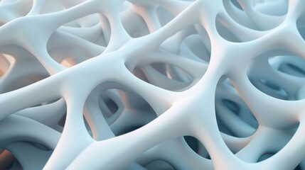 Poster - Ethereal Dimensional Structures Dynamic digital architectural designs showcasing abstract geometric patterns organic flowing forms and interlocking translucent shapes in a surreal