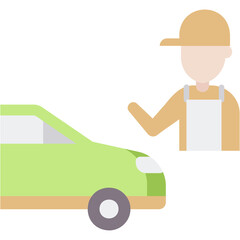 Poster - Parking Attendant Illustration