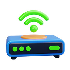 Wall Mural - wifi router 3d render icons