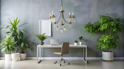 Wall Mural - Serene Minimalist Workspace: A Sanctuary of Calm  AI Generated