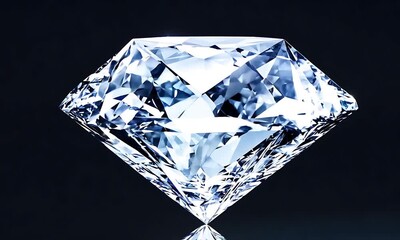 Poster - A stunning diamond glistens and reflects light in a luxurious display of brilliance
