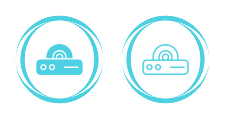 Canvas Print - DVD Player Vector Icon