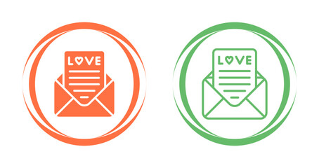 Poster - Romantic love letter Vector Icon