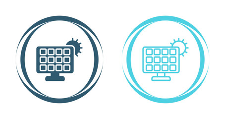 Wall Mural - Solar panel charger Vector Icon