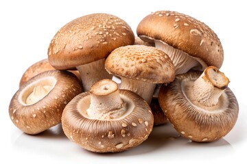 Shiitake mushrooms isolated on white